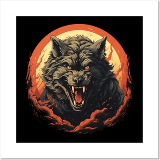 Full Moon Werewolf Posters and Art